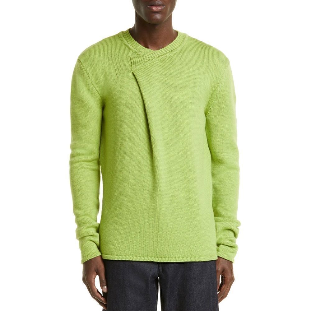 Bianca Saunders Tun Over Knit Jumper in Muted Lime